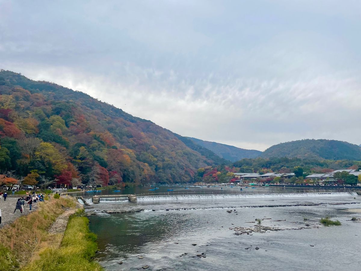 午後は嵐山ヘ。コロナ騒動も収束の気配。休日の紅葉シーズンの嵐山の混雑を舐め...