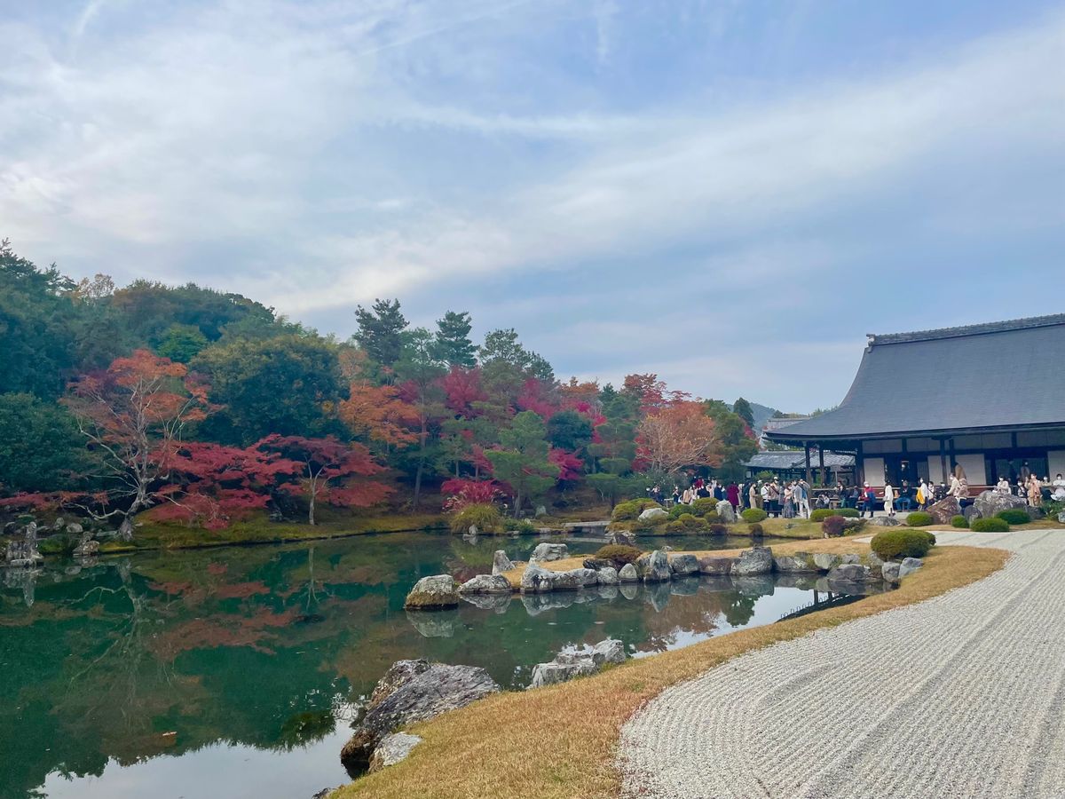 最後は天龍寺。世界遺産にも指定されている場所。庭園は美しいです。