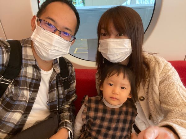 日本・千葉県「妻が泊まってみたいというホテル宿泊の旅」の写真：凜桜がまた乗りたがっていたミッキーの電車...