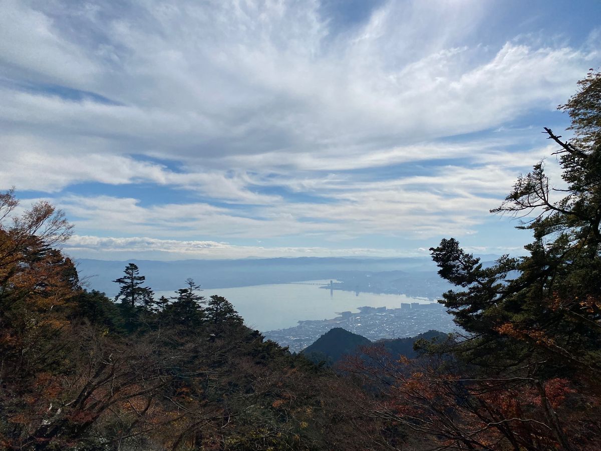 ケーブル延暦寺駅から見た琵琶湖！