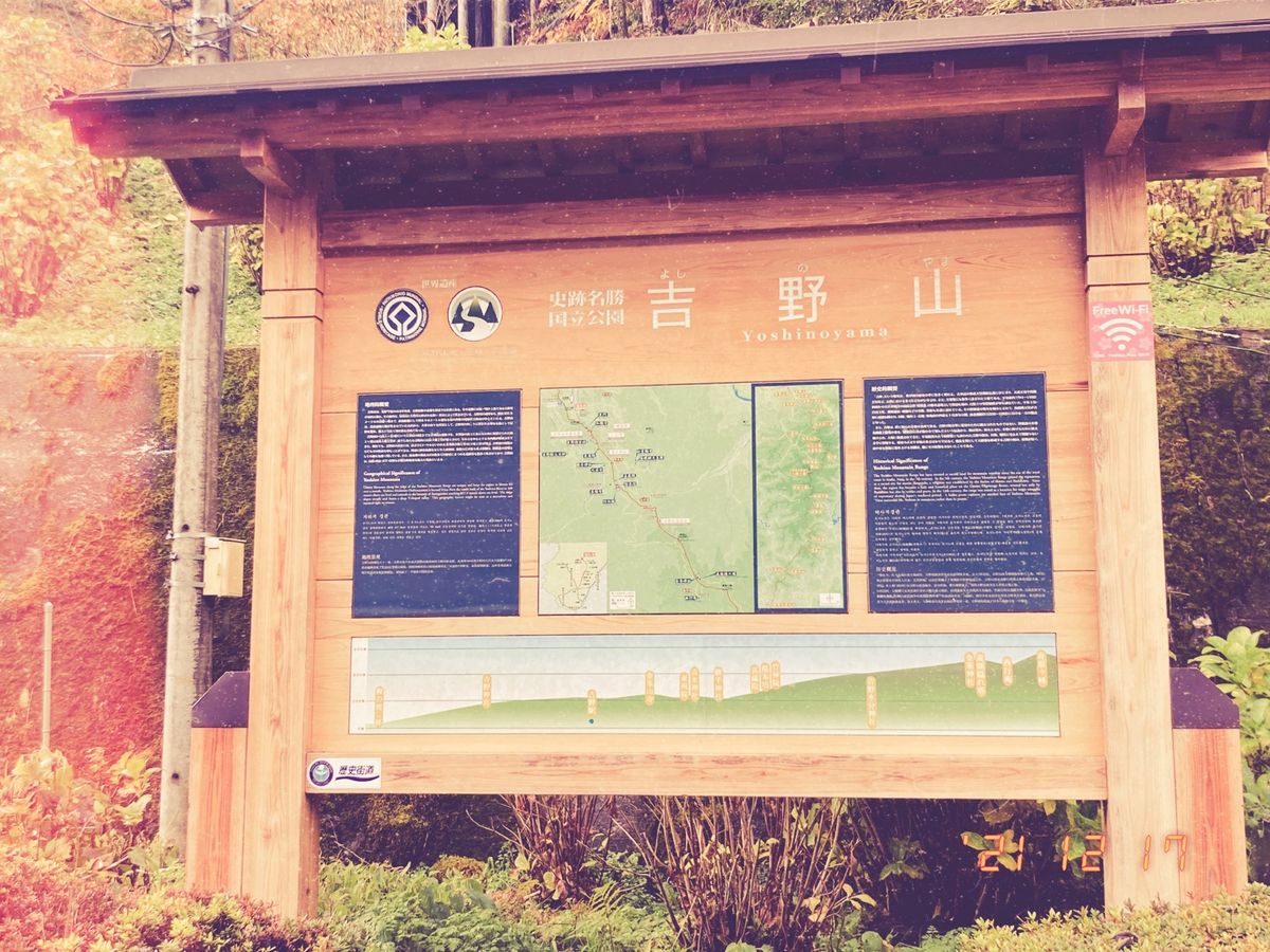 ⭐︎吉野山⭐︎

・春は桜、秋は紅葉が絶景
・駅を出るとピンクの桜ポストが...