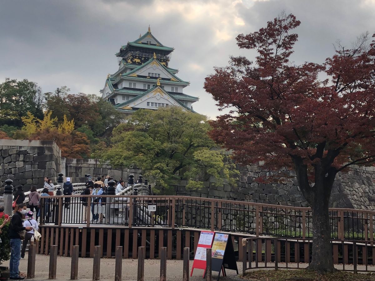 大阪城と豊国神社⛩