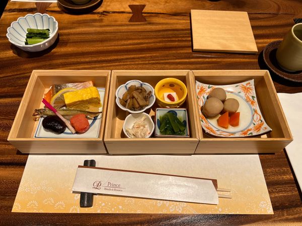 日本・軽井沢「冬の軽井沢　2021年ラスト旅行」の写真：「日本食からまつ」の朝食

子供連れは別...