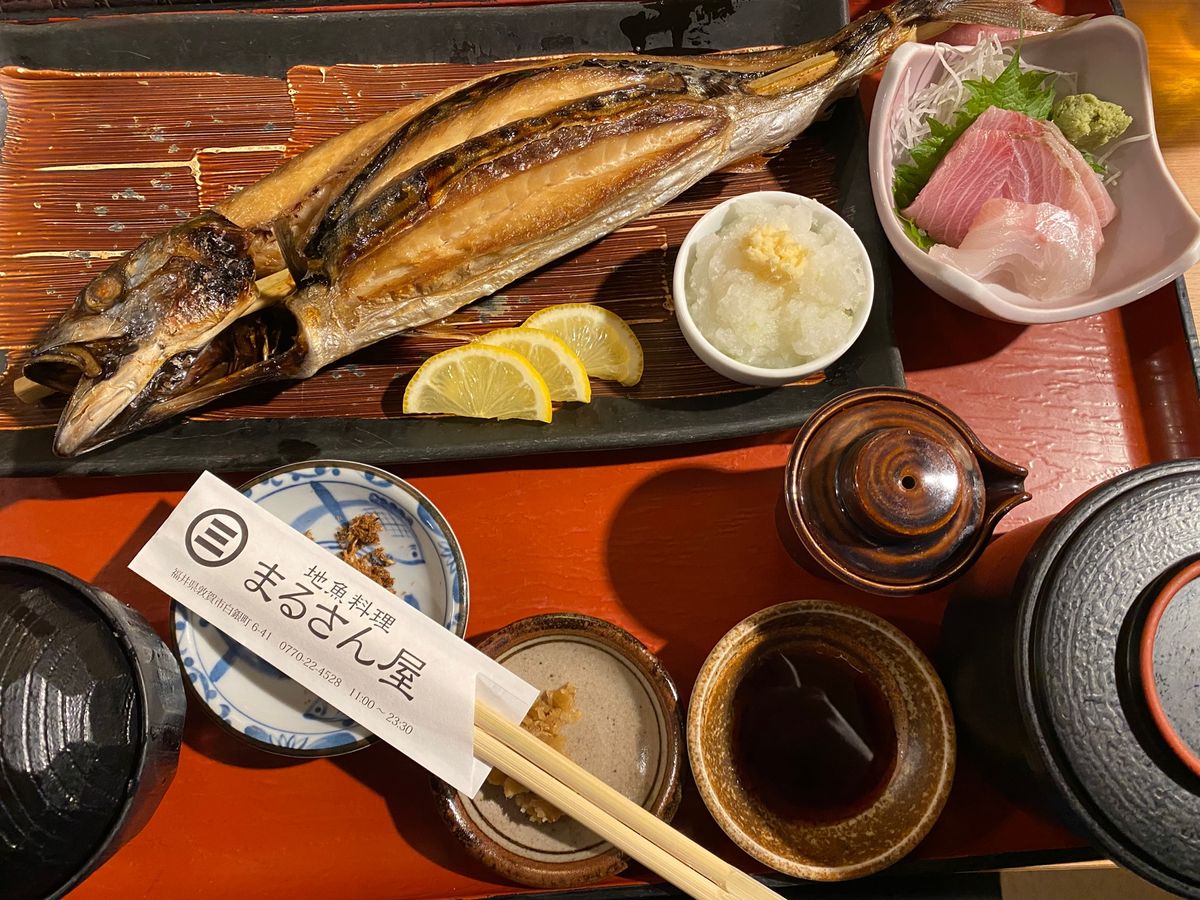 まるさん屋で、浜焼さば御膳！
めっちゃ美味かった！
めっちゃご飯が進む！