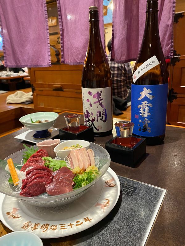 日本・松本市「松本」の写真：馬刺しと日本酒、美味しかったです！