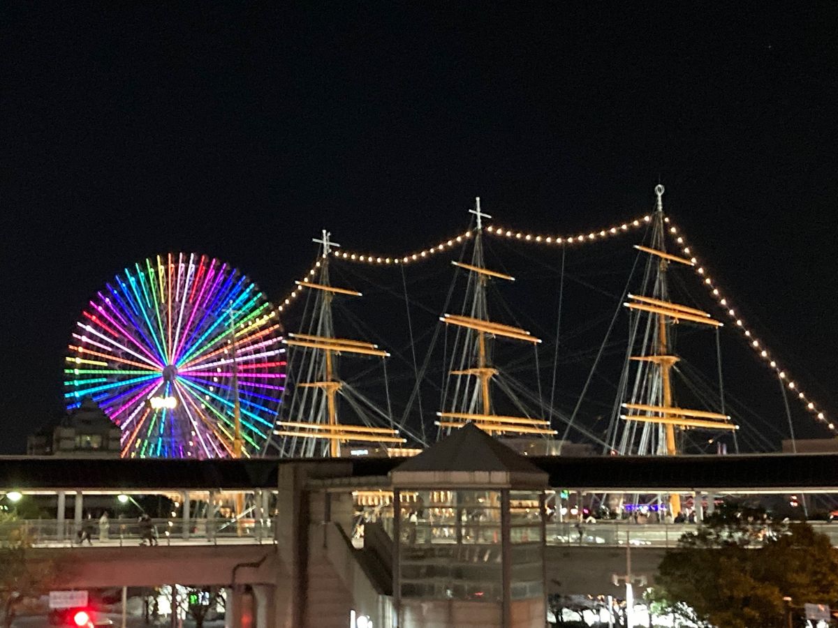 横浜のイルミネーションが素敵
