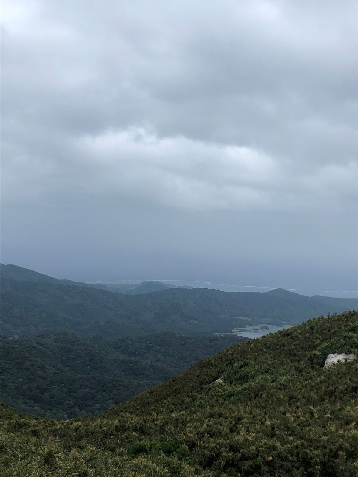 2021年12月27日　くもり
今日は海は寒そうだったので、於茂登岳に登る...