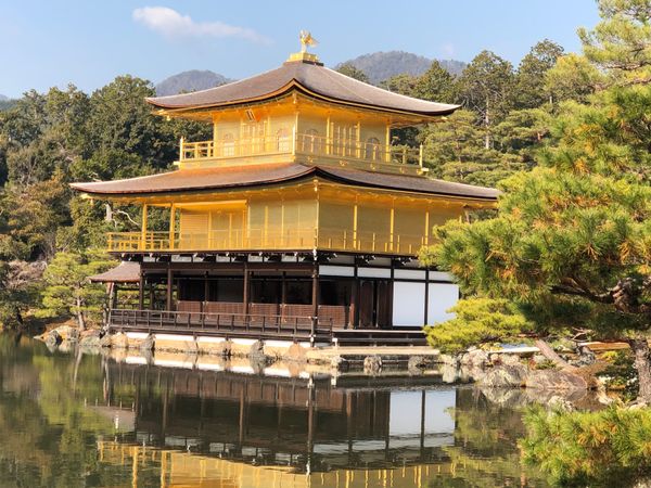 日本・京都府「京都ツーリング」の写真：鹿苑寺金閣、慈照寺銀閣
ご当地グルメ一乗...