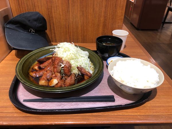 日本・岐阜県「愛知、岐阜ツーリング」の写真：①名古屋侵攻前に御在所SAでトンテキ定食...