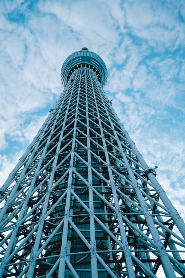 日本・東京「東京旅行」の写真：スカイツリー　陽の当たり方が良い