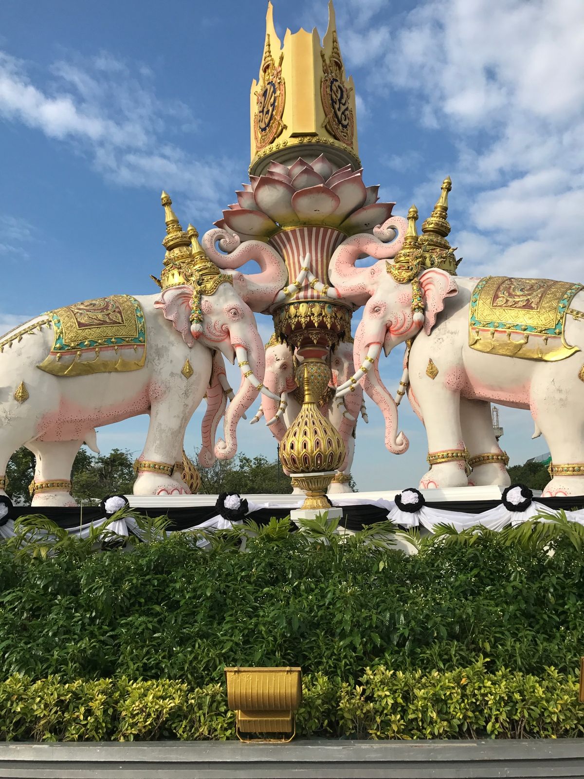 軍隊がたくさん。
国王が亡くなって間も無かったので、
国内自粛ムードだった...