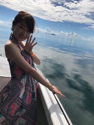 船に乗って無人島へ🏝
