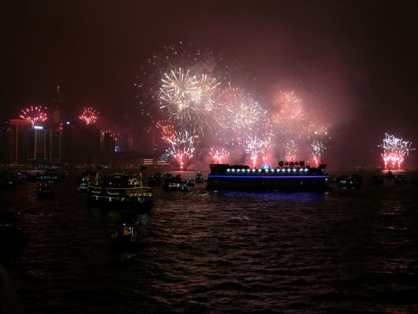 香港・香港「Happy New Year🍾香港🇭🇰」の写真：年が明けた瞬間🎆🎆💗

そして飲茶🥰🍵