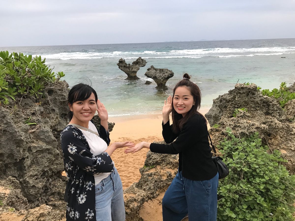 シーサーの絵付け体験、
古宇利島でハートロック♥️
ガラス工場で琉球ガラス...