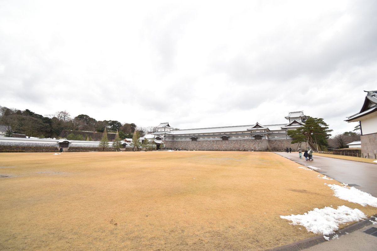 金沢城！もうちょっと雪が積もっている感じがよかったなー