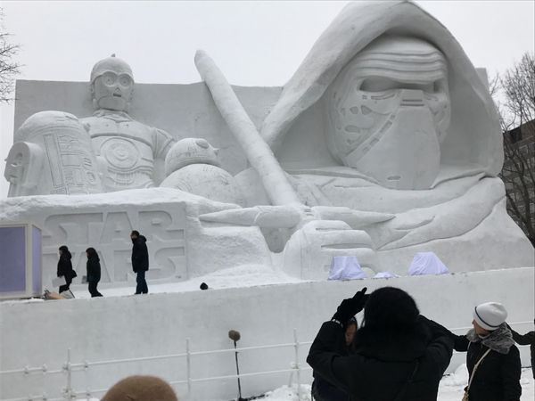 日本・北海道「初の雪まつり」の写真