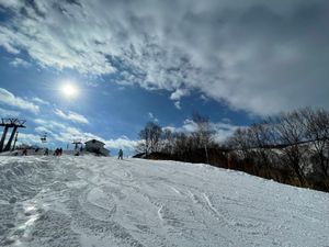 晴れてたのにお昼前から雪が降ってきた！