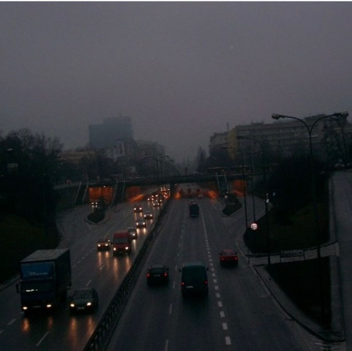 2008年1月20日頃。ワルシャワ。郊外のホステル周辺。