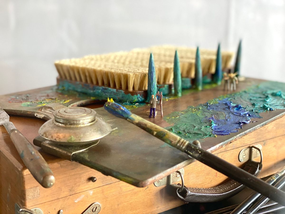 ゴッホ展に行ったら
田中達也さんのミニチュア作品とコラボしてた💕

福岡市...