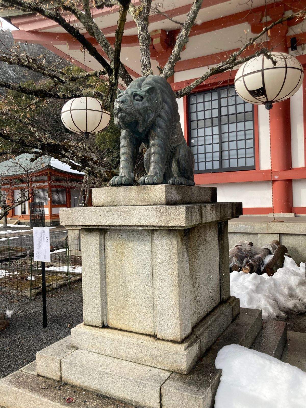 ⭐︎鞍馬寺⭐︎
・牛若丸修行の地
・参拝後はさらに雪が…❄️
・阿吽の虎