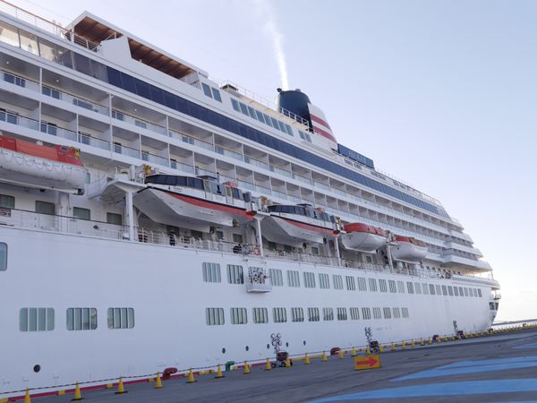 日本・神戸「🛳飛鳥Ⅱ」の写真：感染対策徹底している飛鳥Ⅱ。
以前と同様...