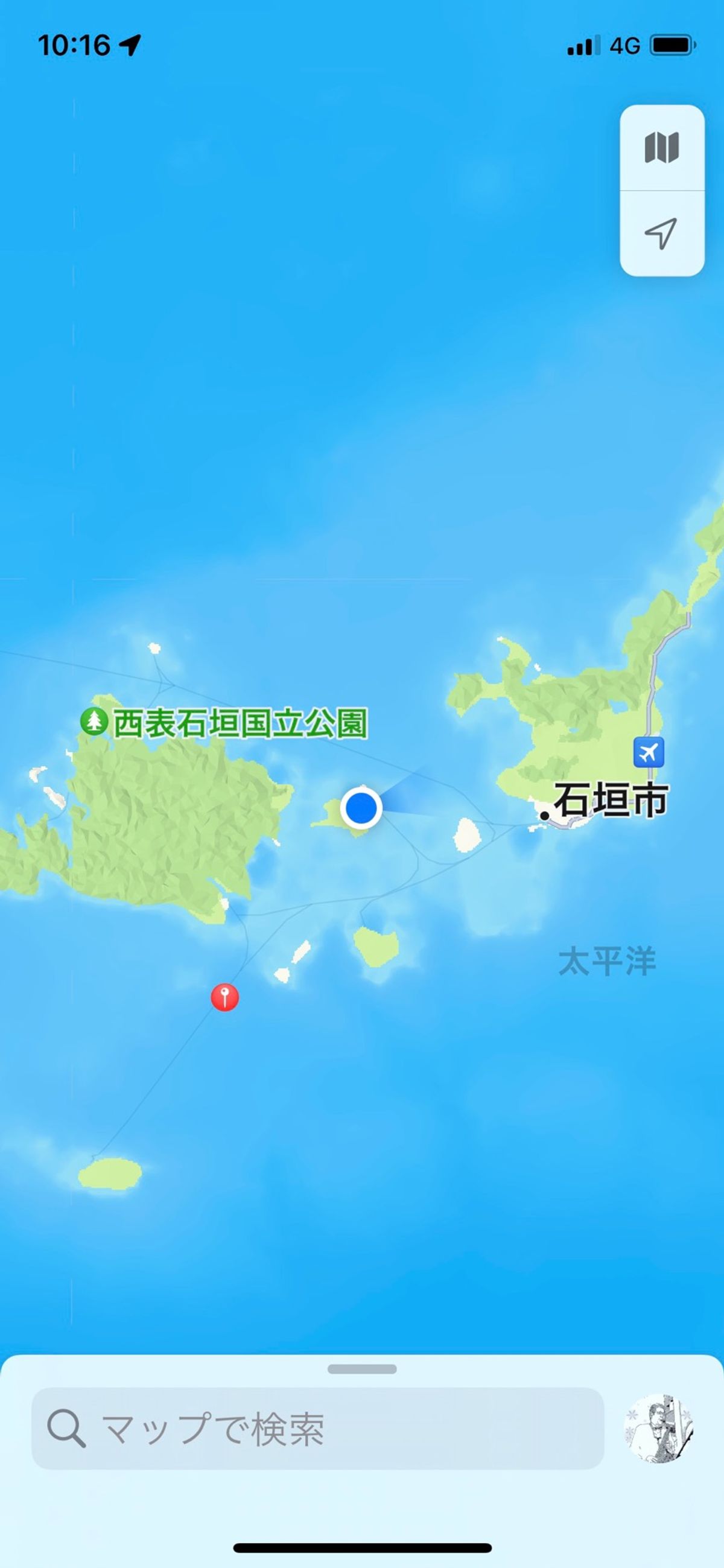 西表島を見ながらの露天風呂🤗