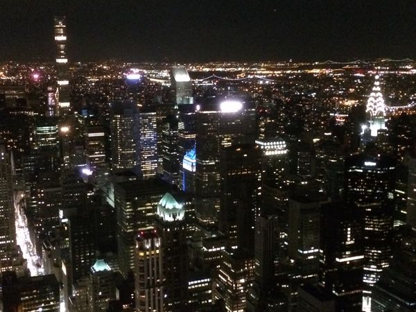 アメリカ(米国)・ニューヨーク「Countdown Festival Fireworks in New York」の写真：エンパイアステートビルからの夜景は本当に...