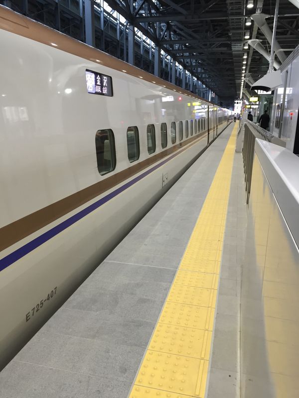 日本・富山県富山市「北陸新幹線とブラックラーメン」の写真