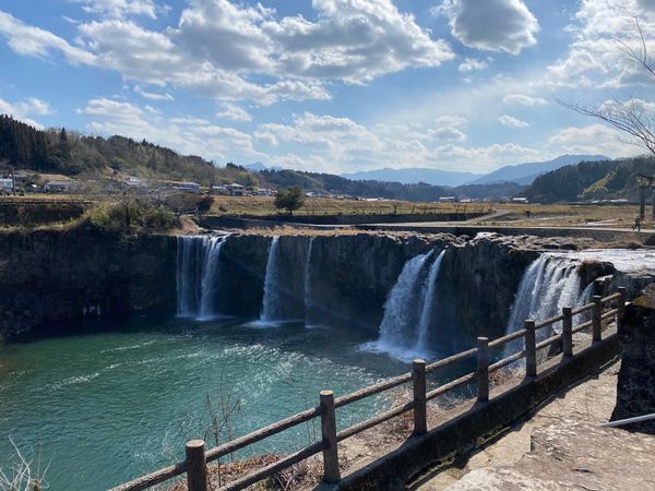 日本・大分県「弾丸熊本旅！大分と宮崎にもちょっと！」の写真：原尻の滝！
見下ろす滝は中々ないね。