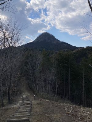 自宅から歩いて行ける山まで登山。
山影が尖った円錐形で傾斜がキツいけど、登...