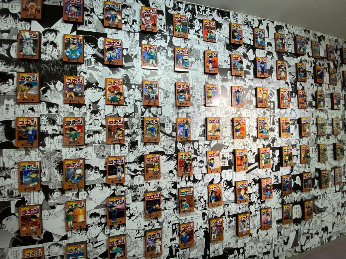 青山剛昌ふるさと館！

コナンの単行本の表紙が集まっているところは興奮した