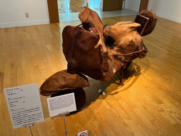 日本・福岡アジア美術館「久しぶりの福岡アジア美術館」の写真：スクーターをモチーフに
動物の皮を使った作品