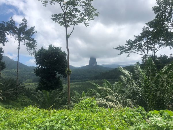 サントメ・プリンシペ「サントメプリンシペ」の写真：へんてこ山の名はピコ・カン・グランデ。最...