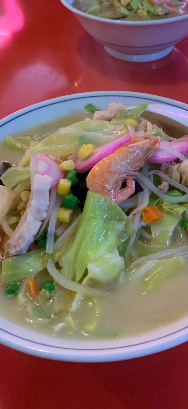 「長崎　熊本」の写真：天草海鮮ちゃんぽん　﨑津教会　長崎ちゃんぽん