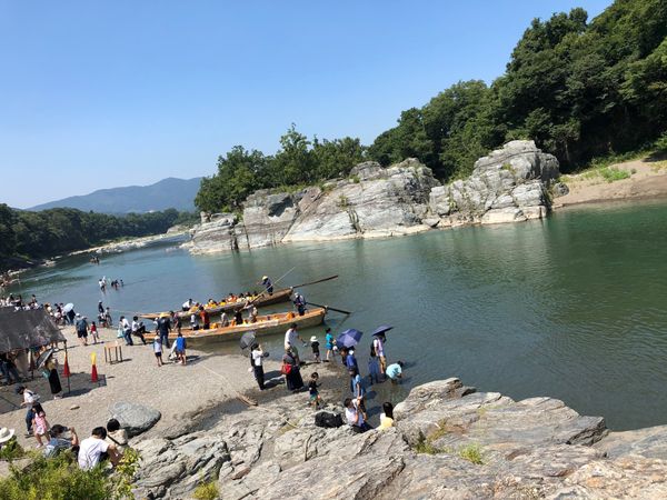 日本・埼玉県「長瀞」の写真：長瀞でのライン降り