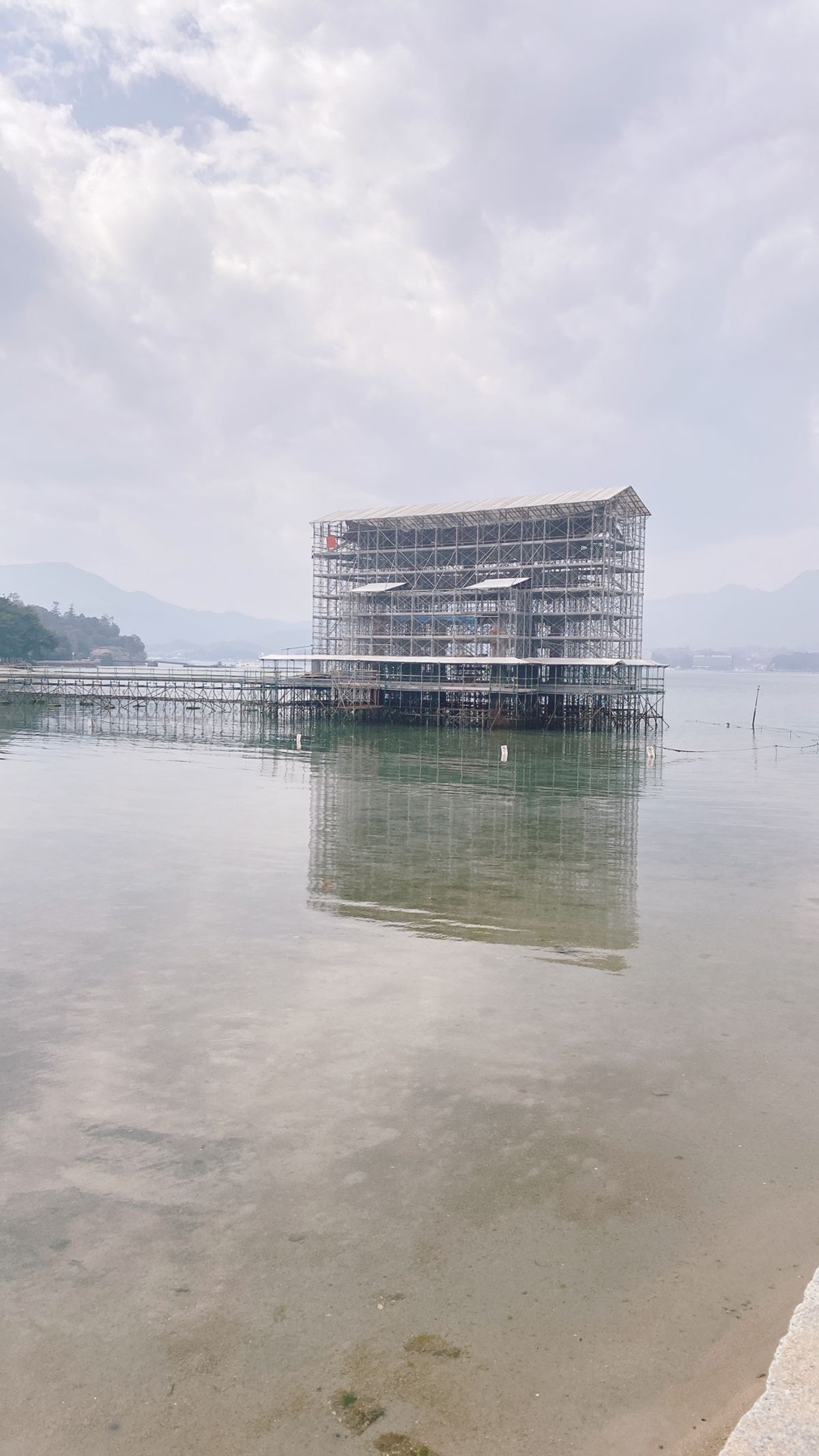 ご当地ビール
修繕中の鳥居
もみじ饅頭