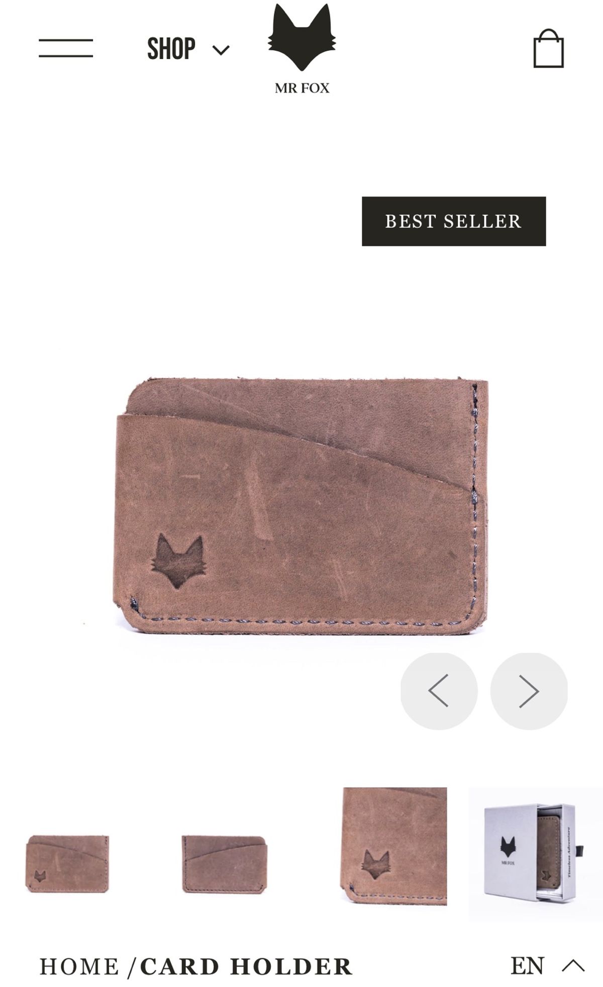 Mr Fox

質の良いレザー製品を取り扱ってるお店

ここではカードケー...