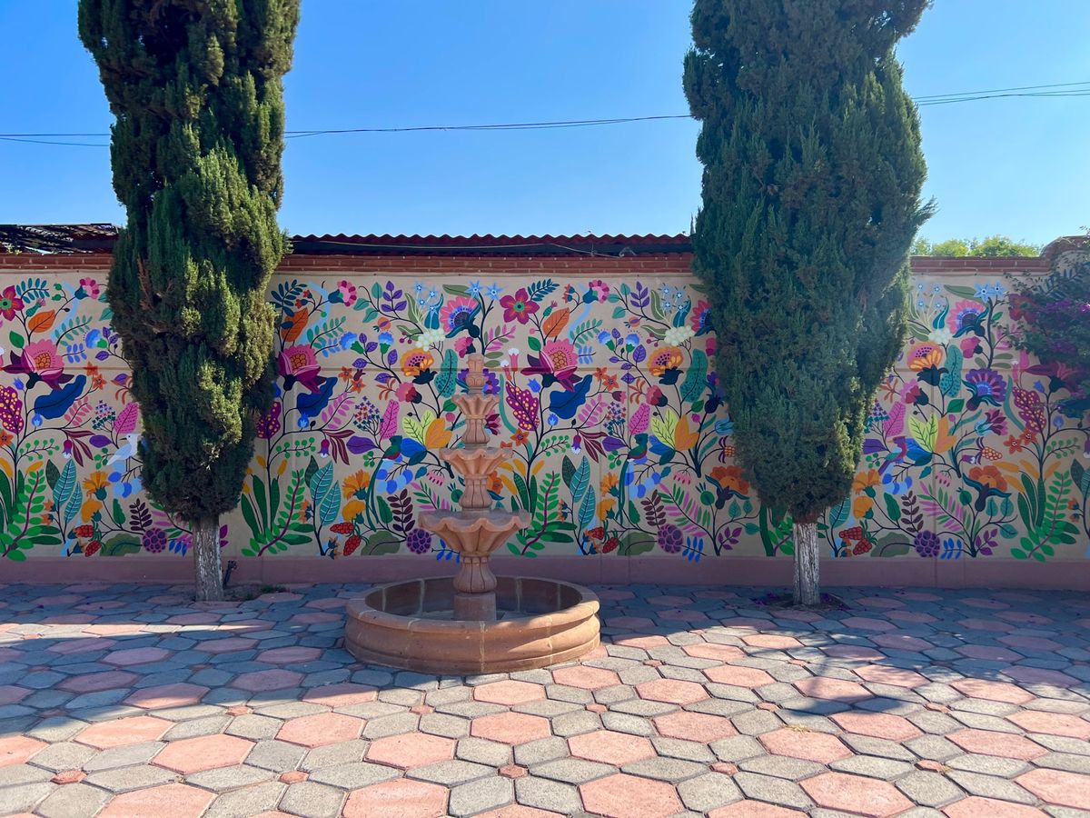 朝食の後は遺跡を見学する組とメキシコシティに戻る組に別れる

気球のガイド...