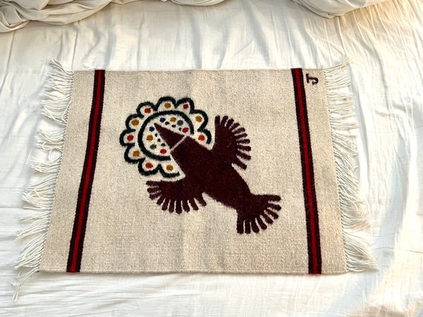 メキシコ・メキシコシティ「帰国後待機がなくなったのでついに海外旅行再開🙌」の写真：オアハカで買ったタペテ
珍しいハチドリ柄