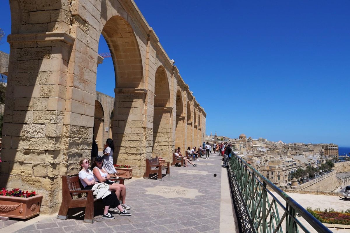 マルタの首都 バレッタの海沿い