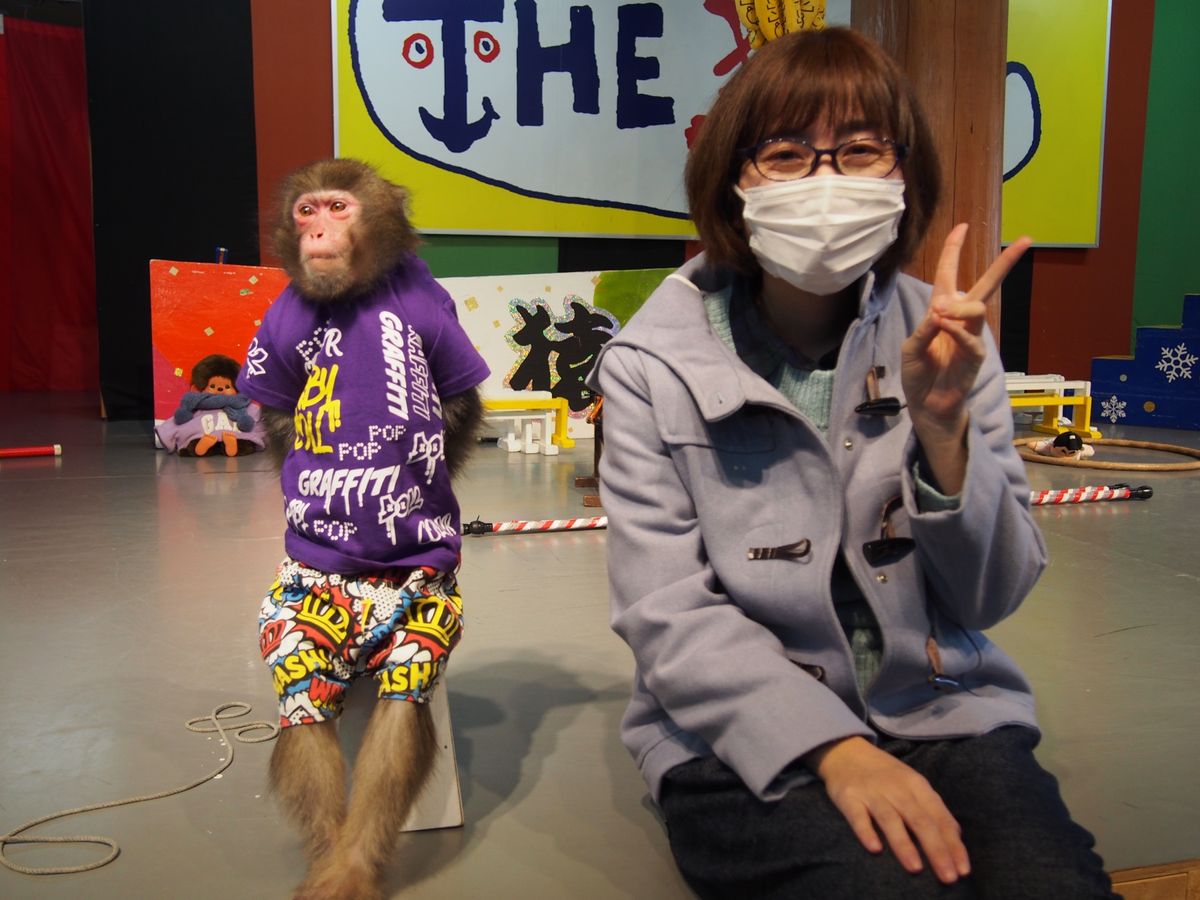 阿蘇カドリー・ドミニオンのカイくん
阿蘇猿回し劇場の5代目チョロ松君とまた吉くん