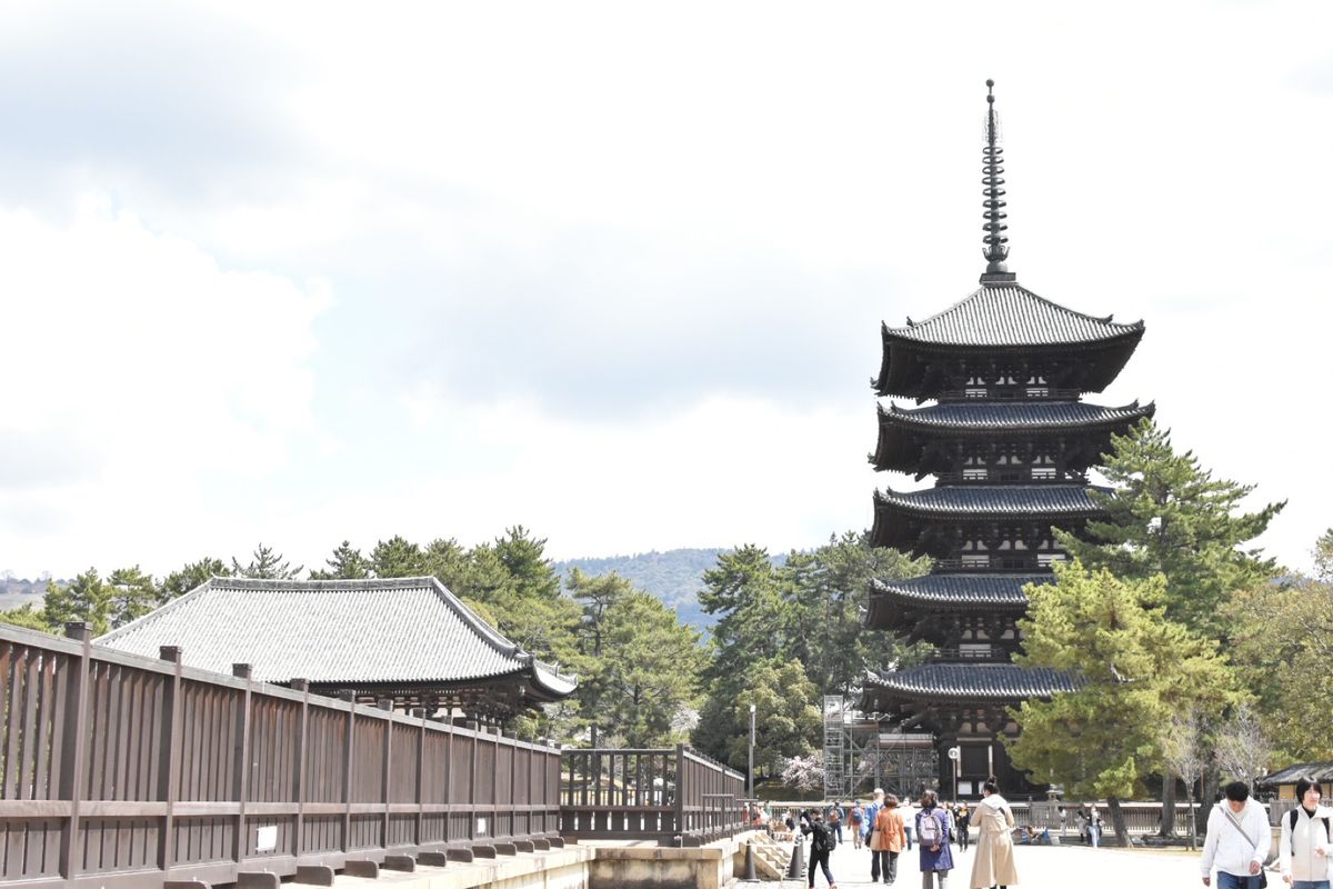 興福寺！
前行ったときは工事してたけど、見られた！
世界遺産！

鐘の音が...