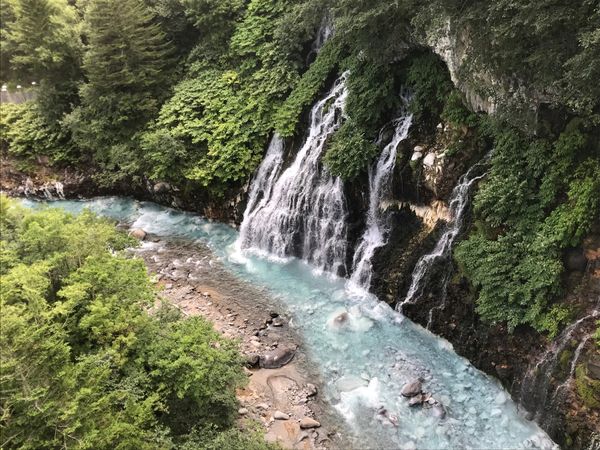 日本・北海道「北海道旅行」の写真：青い滝