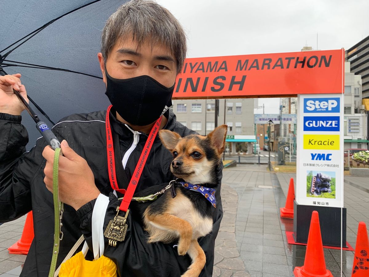 福知山へ愛犬と１人と１匹旅🏃‍♂️
帰りは爆睡🤣