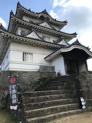 今治城、宇和島城、湯築城跡、松山城て４つ城巡りができました🏯昼食は名物の鯛...