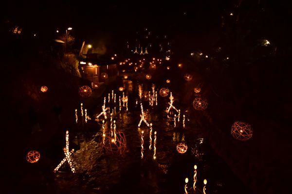 日本・熊本県「熊本旅行」の写真：そらふねの桟橋→黒川温泉　湯あかり