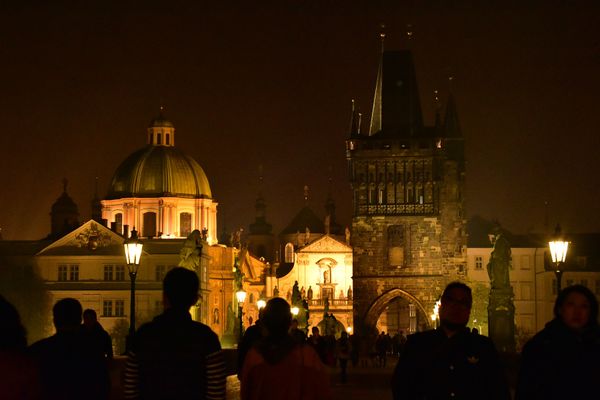 チェコ共和国・プラハ「チェコ旅行」の写真：夜のプラハ