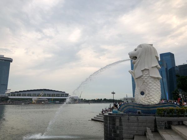 マレーシア・クアラルンプール「クアラルンプール経由シンガポール旅行」の写真：マーライオン