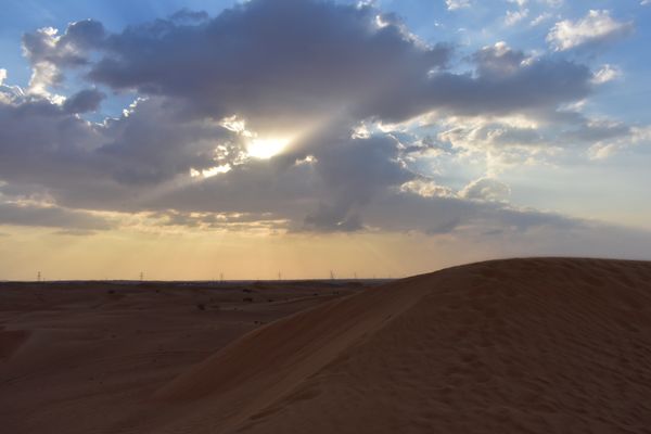 アラブ首長国連邦・ドバイ「ドバイ旅行」の写真：砂漠の夕方〜夜明け