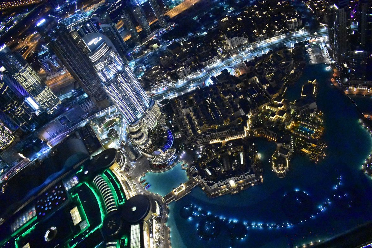 ブルジュハリファからの夜景